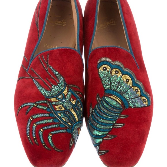 Christian Louboutin Embellished Suede Loafers main image 4